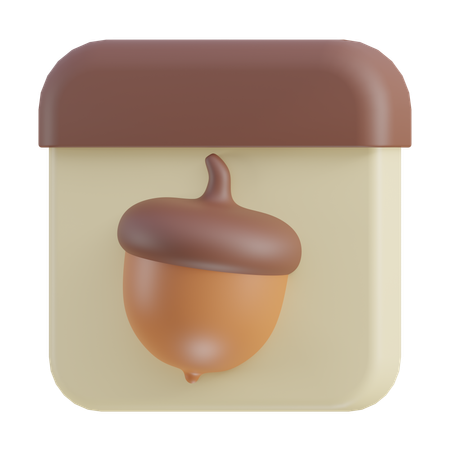 Calendrier d'automne  3D Icon