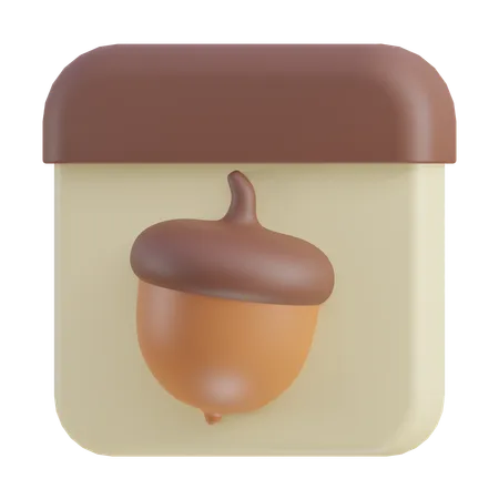 Calendrier d'automne  3D Icon