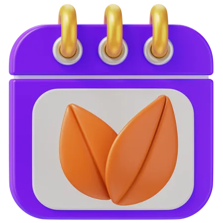 Calendrier d'automne  3D Icon