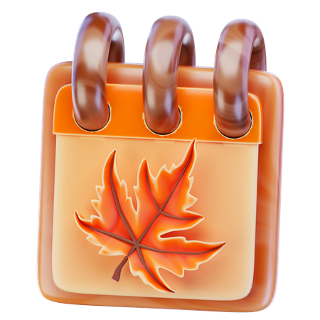 Calendrier d'automne  3D Icon