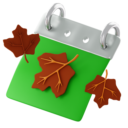Calendrier d'automne  3D Icon