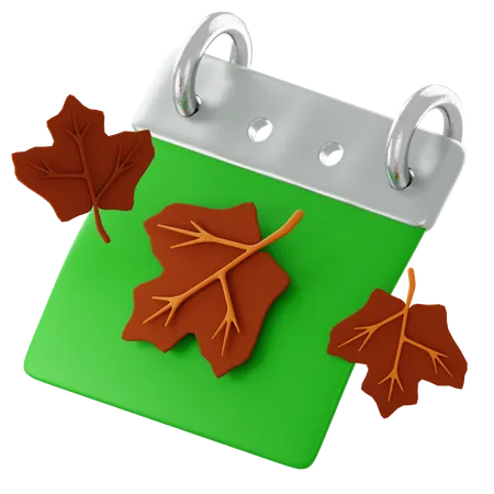 Calendrier d'automne  3D Icon