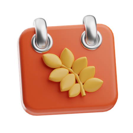 Calendrier d'automne  3D Icon