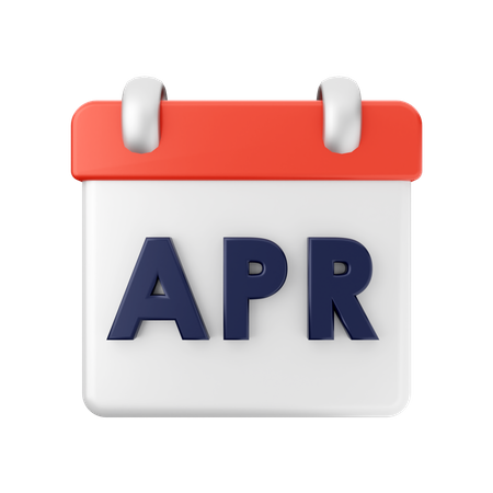 Calendrier d'avril  3D Icon