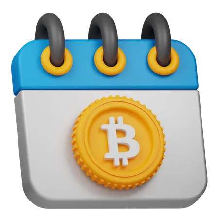 Calendrier Bitcoin  3D Icon