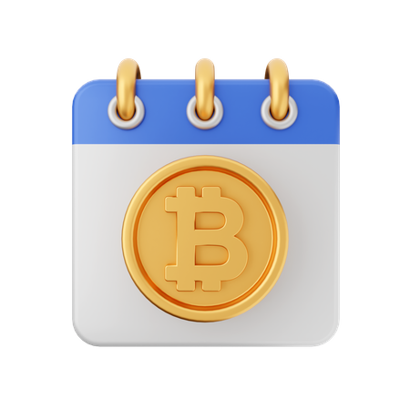 Calendrier Bitcoin  3D Icon