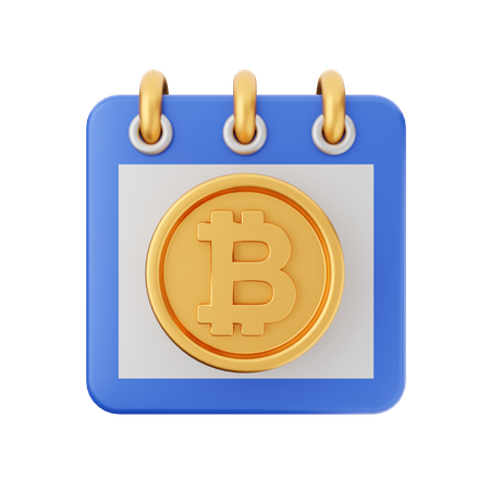 Calendrier Bitcoin  3D Icon