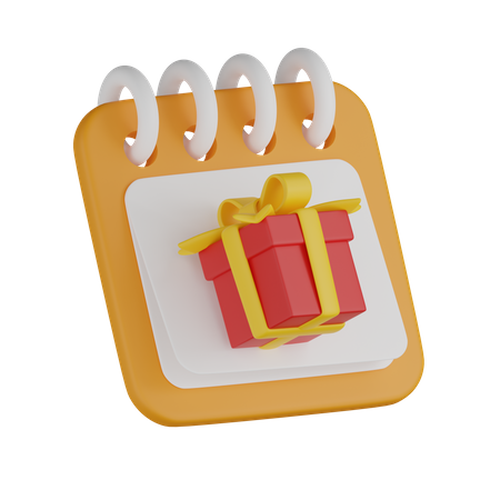 Calendrier cadeaux  3D Icon