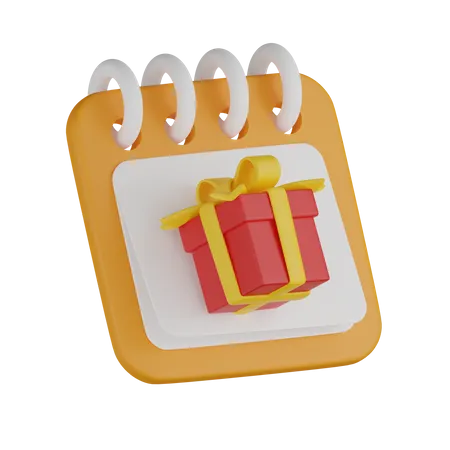 Calendrier cadeaux  3D Icon