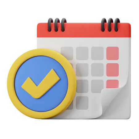 Vérification du calendrier  3D Icon