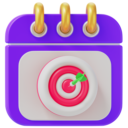 Calendrier cible  3D Icon