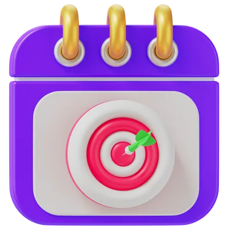 Calendrier cible  3D Icon