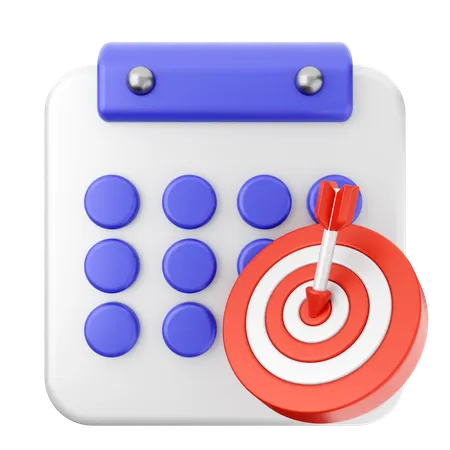 Calendrier cible  3D Icon