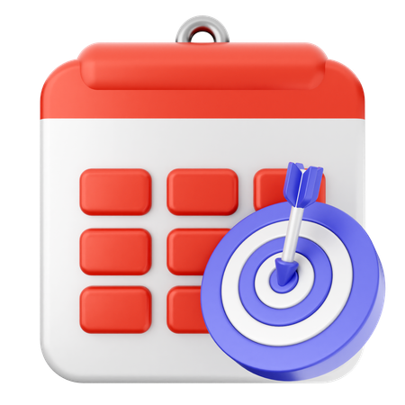 Calendrier cible  3D Icon