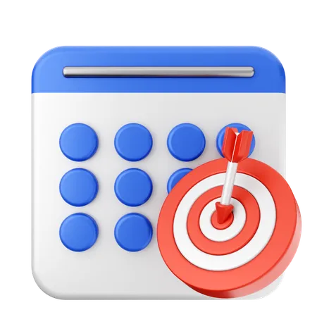 Calendrier cible  3D Icon