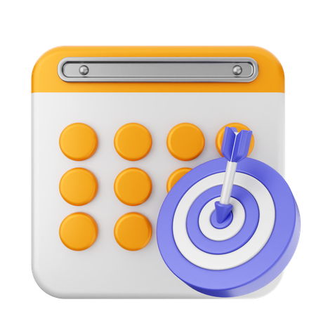 Calendrier cible  3D Icon