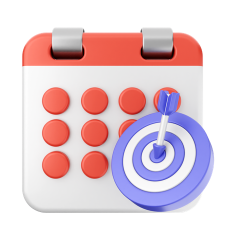 Calendrier cible  3D Icon