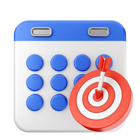 Calendrier cible  3D Icon