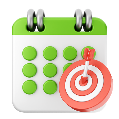 Calendrier cible  3D Icon