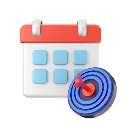 Calendrier cible  3D Illustration