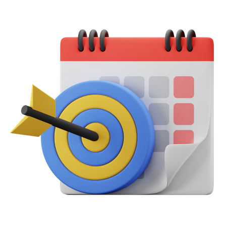 Cible du calendrier  3D Icon