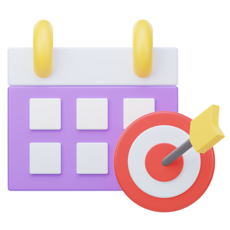 Calendrier cible  3D Icon