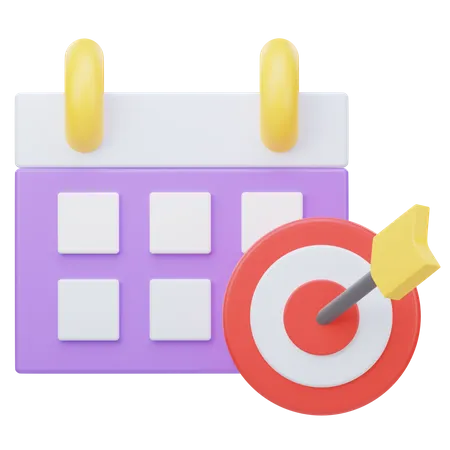 Calendrier cible  3D Icon