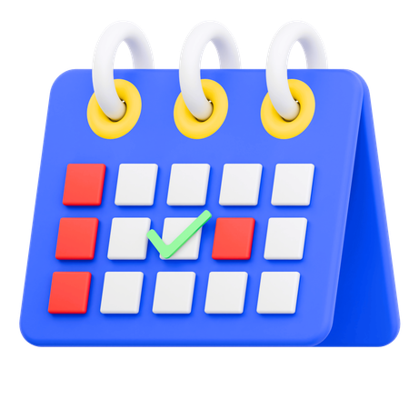 Calendrier d'affaires  3D Icon