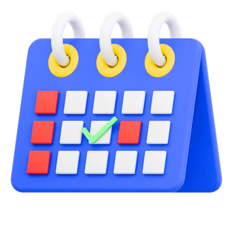 Calendrier d'affaires  3D Icon