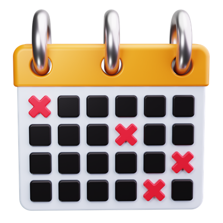 Calendrier d'affaires  3D Icon