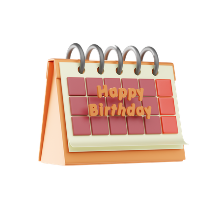 Calendrier d'anniversaire  3D Icon