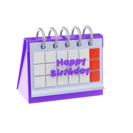 Calendrier d'anniversaire  3D Icon