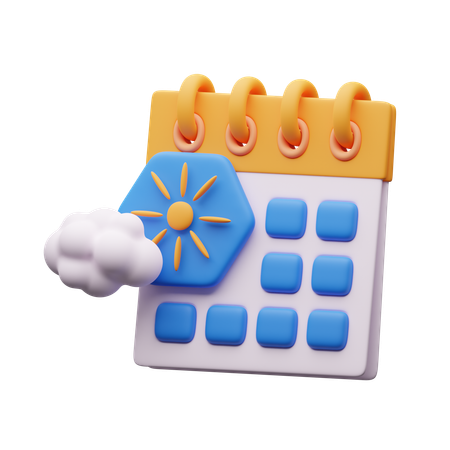 Calendrier d'été  3D Icon