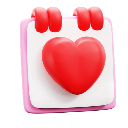 Calendrier d'amour  3D Icon