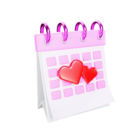 Calendrier d'amour  3D Icon