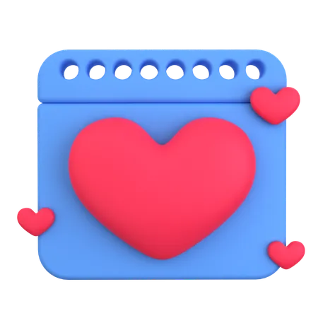 Calendrier d'amour  3D Icon