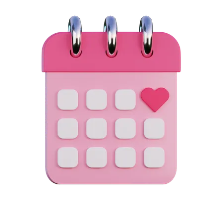 Calendrier d'amour  3D Icon