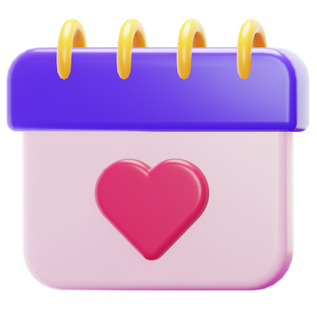 Calendrier d'amour  3D Icon