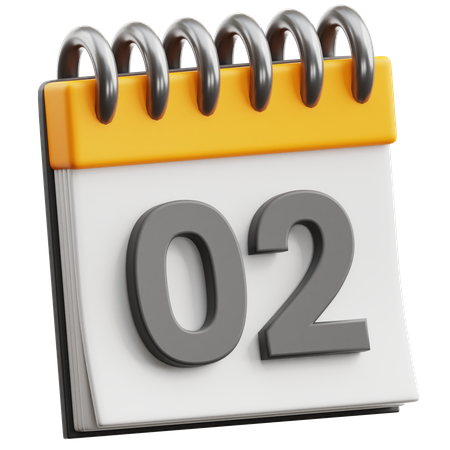 Date du calendrier 2  3D Icon