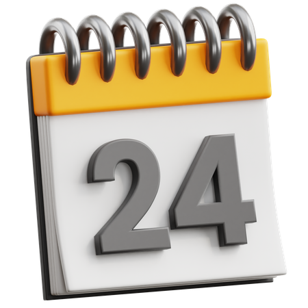 Date du calendrier 24  3D Icon