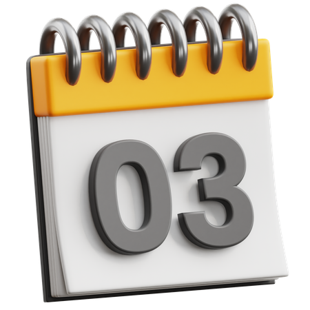 Date du calendrier 3  3D Icon