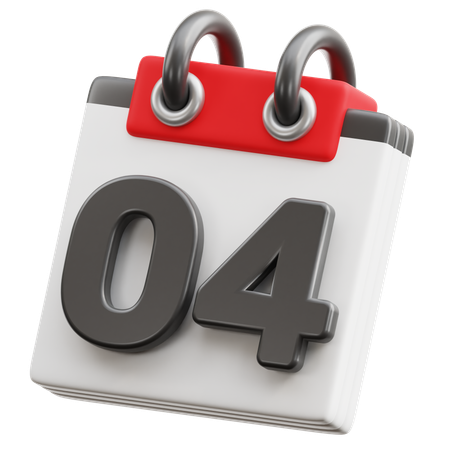 Date du calendrier 4  3D Icon