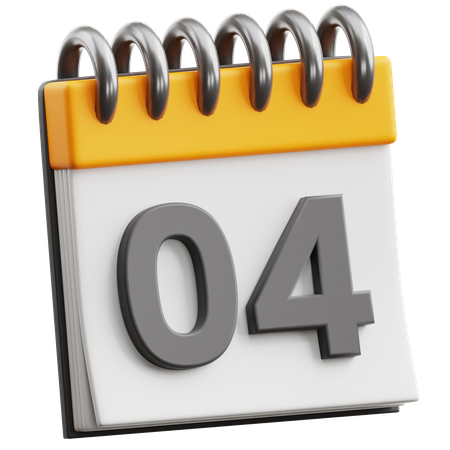 Date du calendrier 4  3D Icon