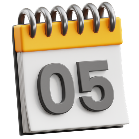 Date du calendrier 5  3D Icon