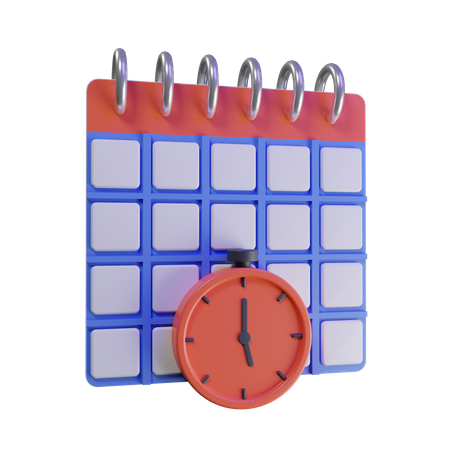 Date limite du calendrier  3D Illustration