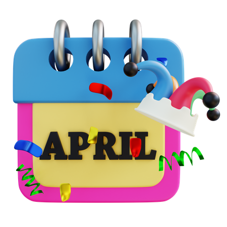 Calendrier d'avril  3D Icon