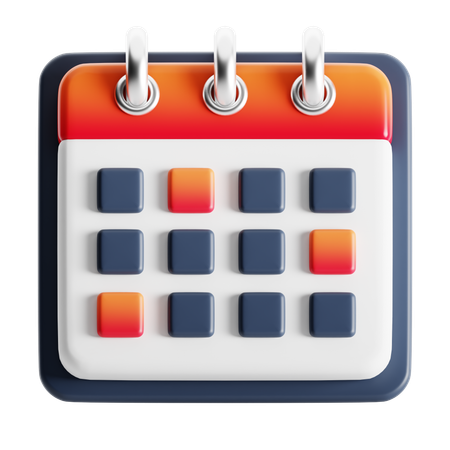 Calendrier de bureau  3D Icon