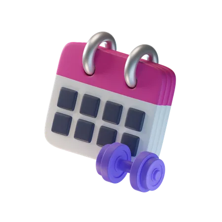 Calendrier de remise en forme  3D Icon