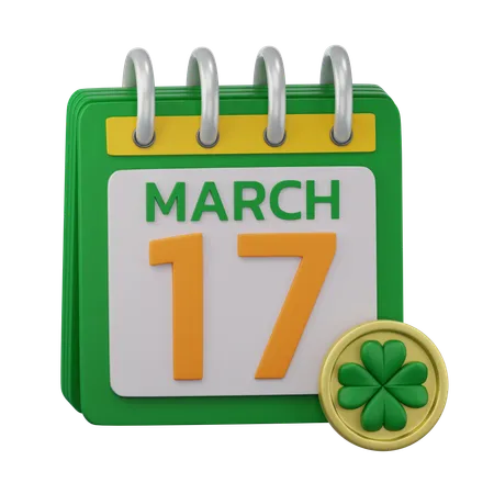 Calendrier de la Saint Patrick  3D Icon