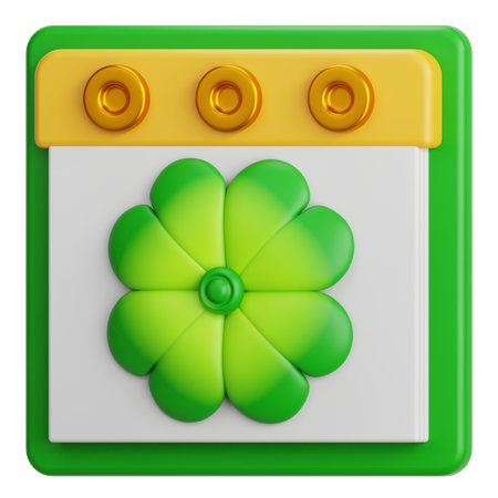 Calendrier de la Saint Patrick  3D Icon